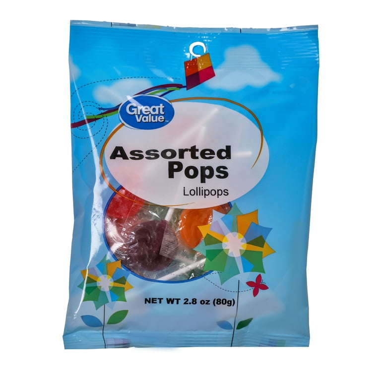 Great valueページ Great Value Assorted Lollipops, 4.5 oz, Contains Milk, Eggs
