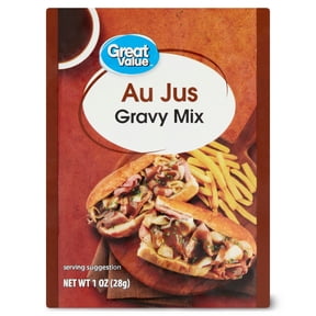Great Value Au Jus Gravy Mix Envelope, 1 oz, No Allergens, Pouch