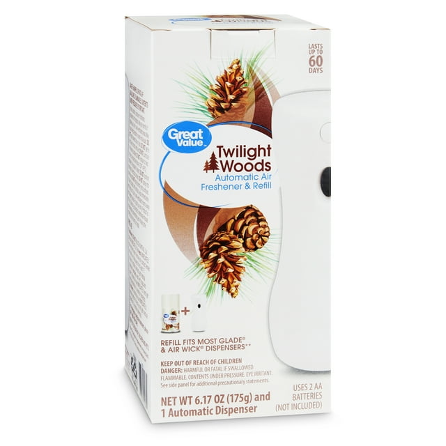 Great Value Automatic Air Freshener & Refill, Twilight Woods, 6.17 oz