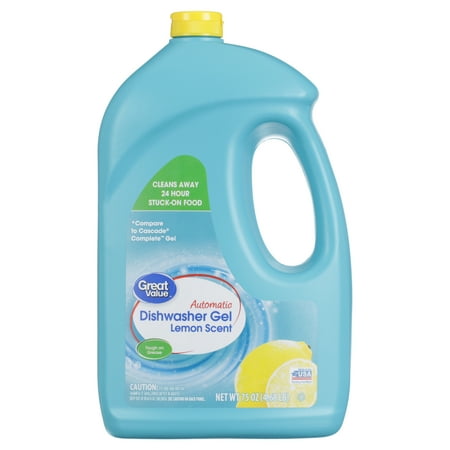 Great Value Automatic Dishwasher Gel, Lemon Scent, 75 Ounce, 1 Count