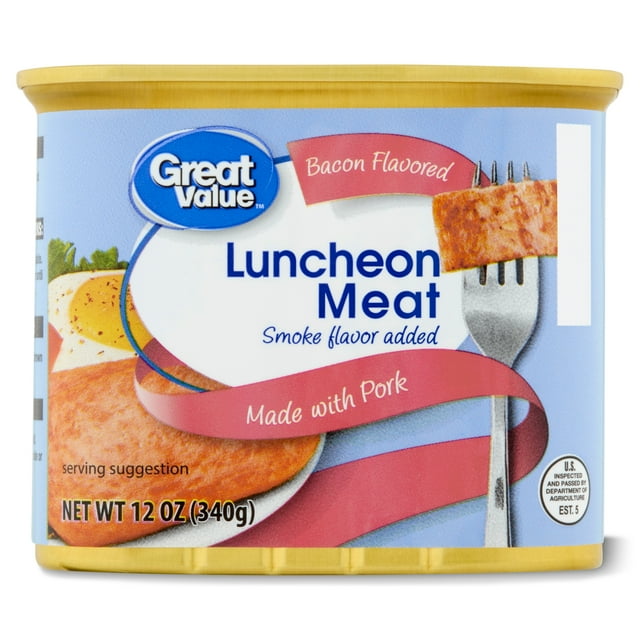 Great Value Bacon Luncheon Meat, High Protein, 12 oz Aluminum Can