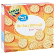 Great Value Baked Buttery Round Crackers, 13.7 oz