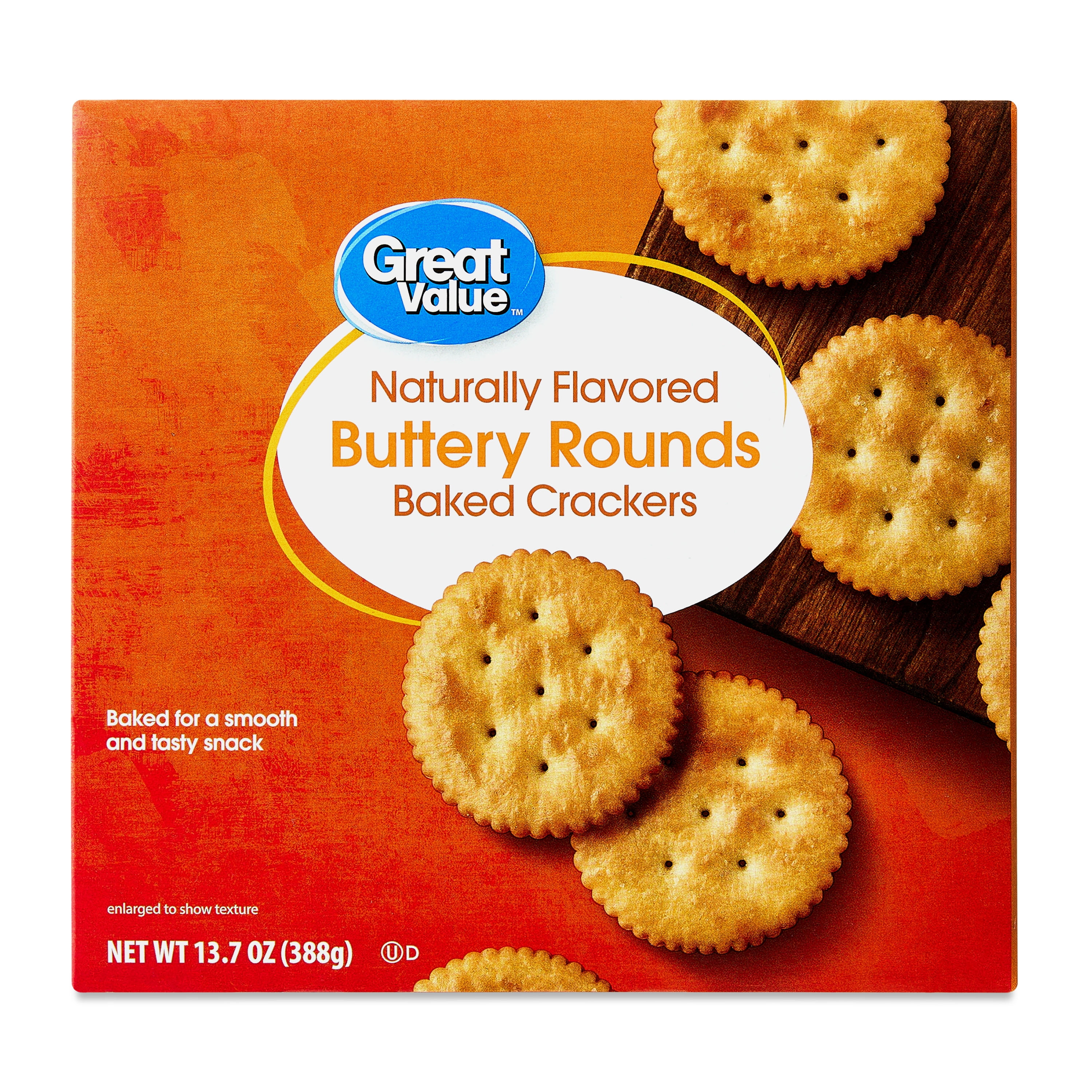 Great Value Baked Buttery Round Crackers 13.7 oz - Delicious
