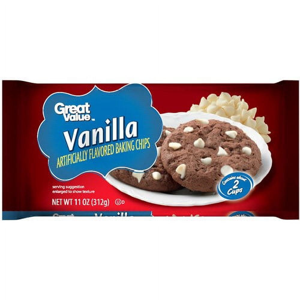Great Value Baking Chips, Vanilla, 11 oz