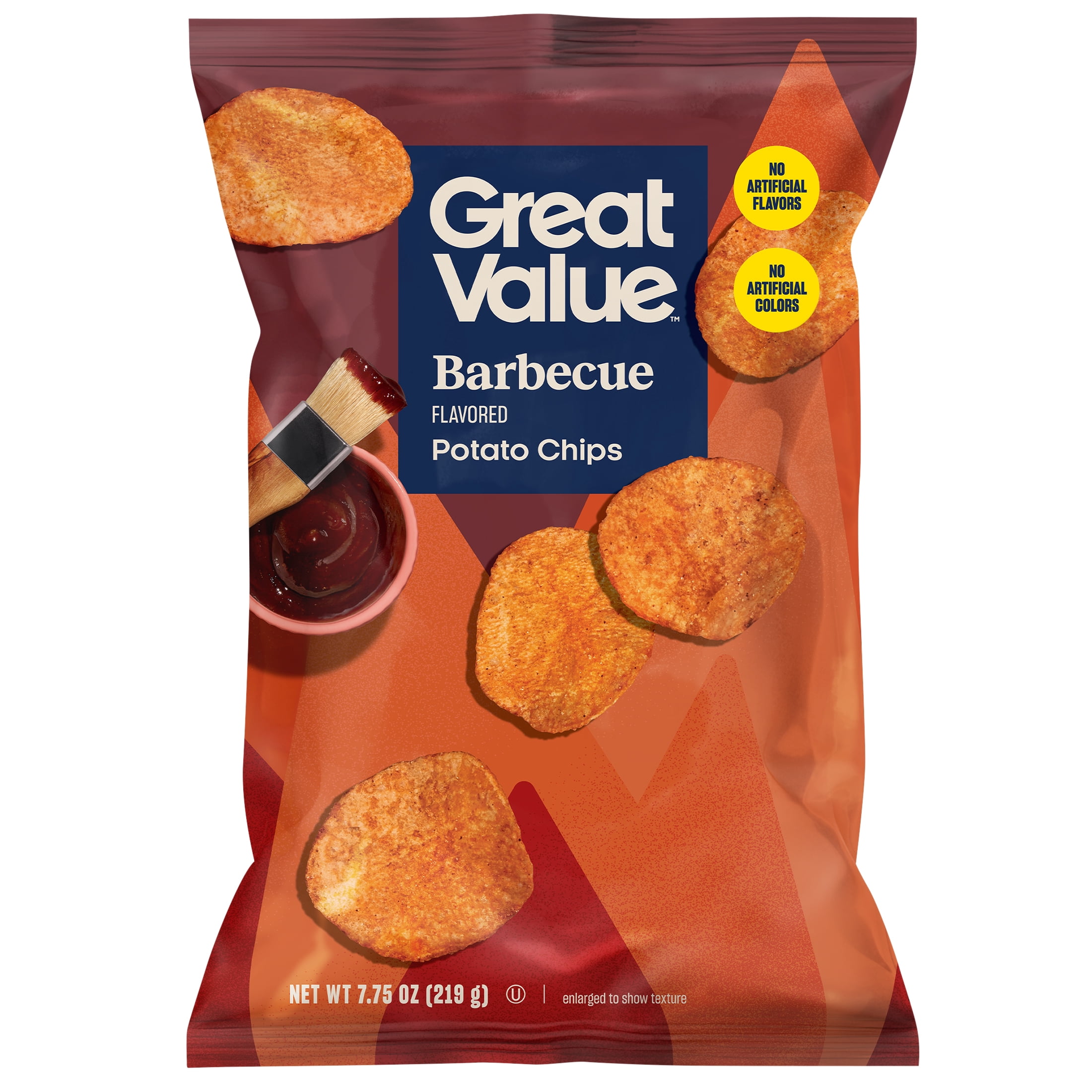 Great Value Barbecue Flavored Potato Chips, 7.75 oz