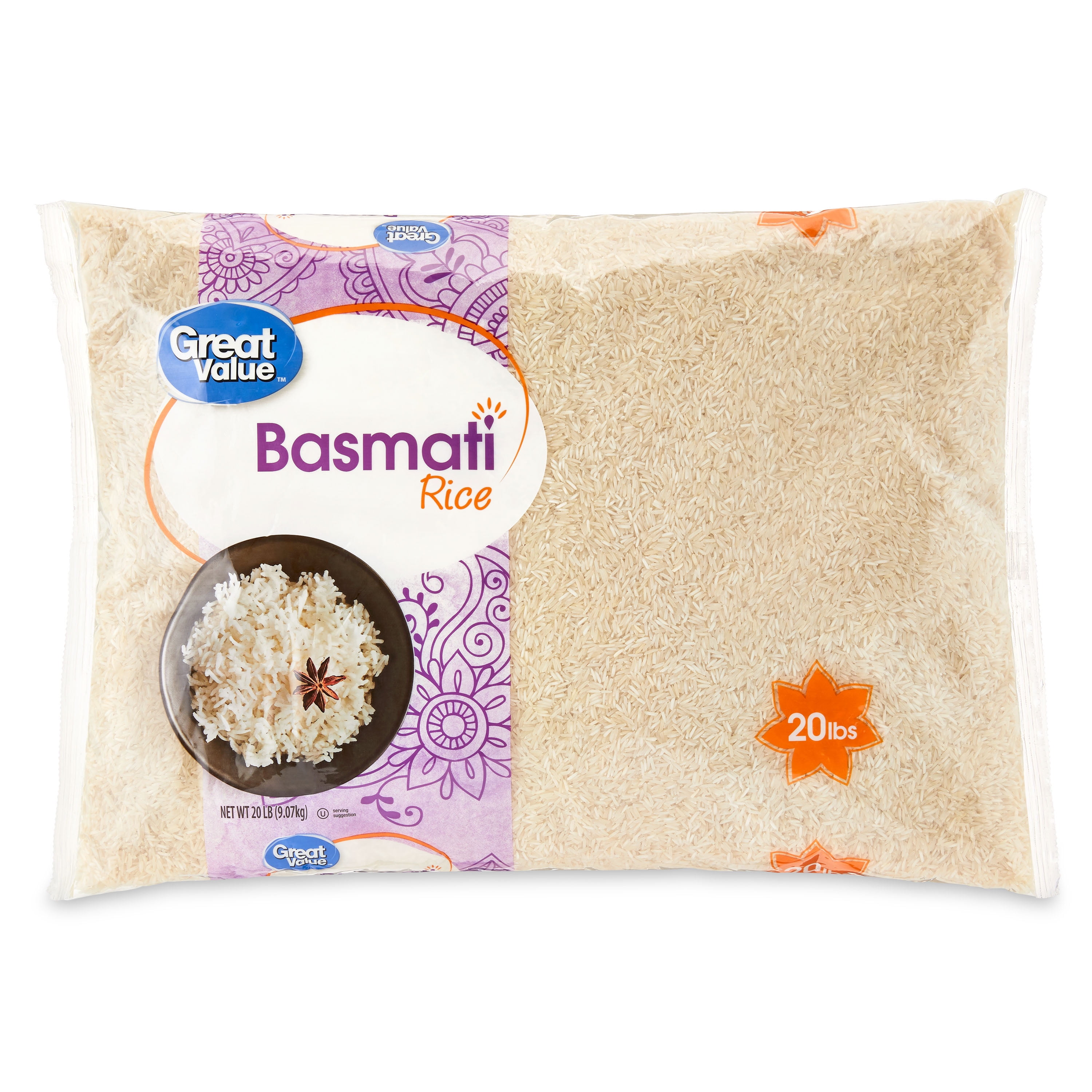 Great Value Basmati Rice, 20 lb