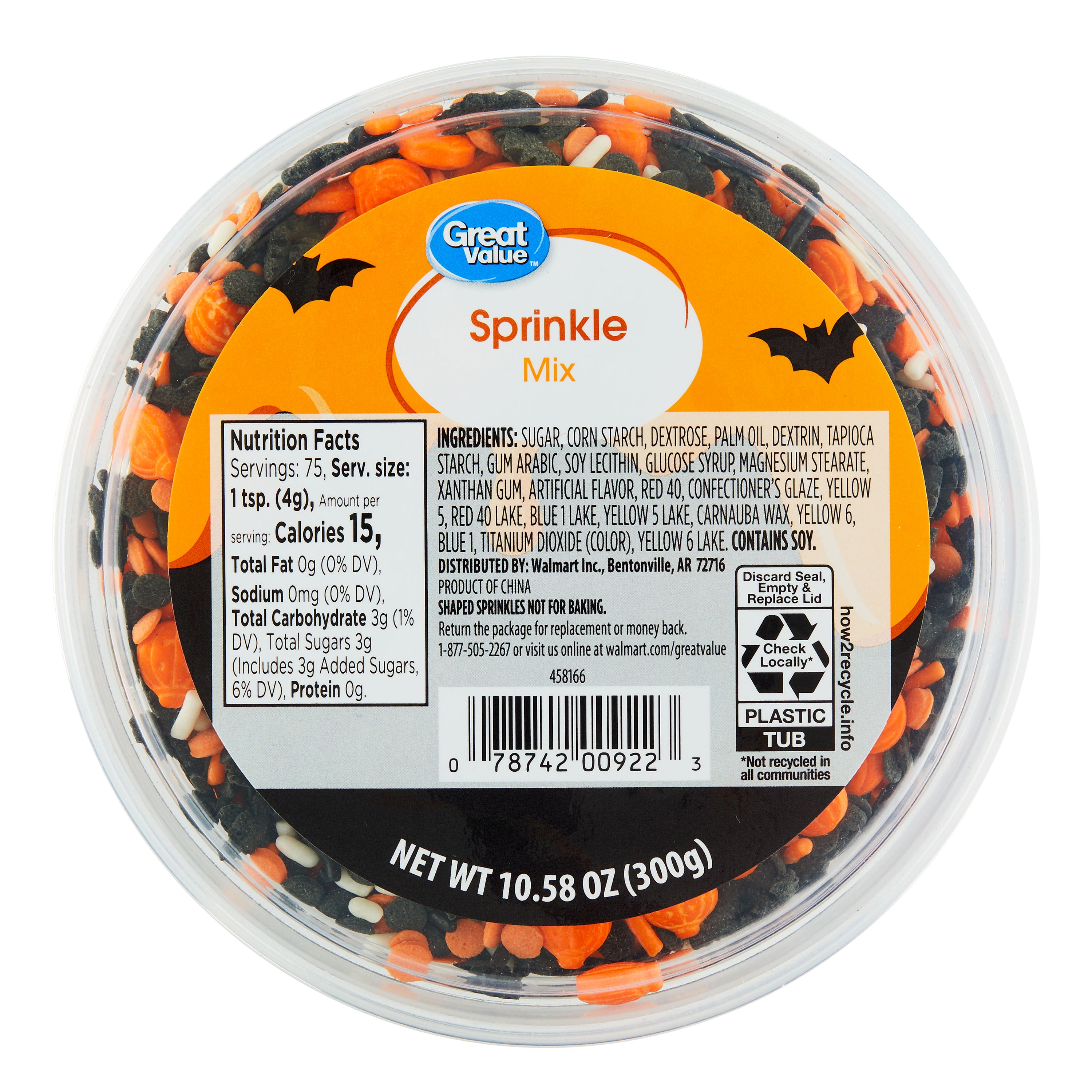 Halloween Confetti Sprinkles Bulk- Bat, Pumpkin & Ghosts Sprinkles - Spooky  Toppings - 1.2 lbs - Great for Cookies, Cupcakes, Fall