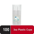 thumbnail image 1 of Great Value Bath Disposable Plastic Cups, 3 oz, White, 100 Count, 1 of 9