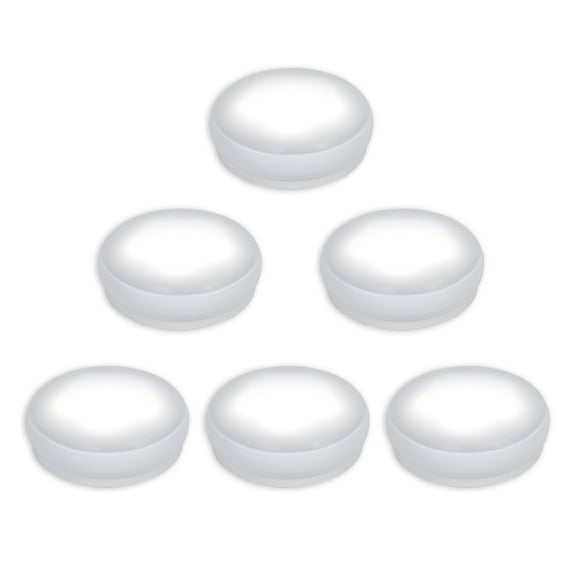 Great Value Battery Operated Touch Activated LED Light, White, Light Bulb Included, 6 Pack