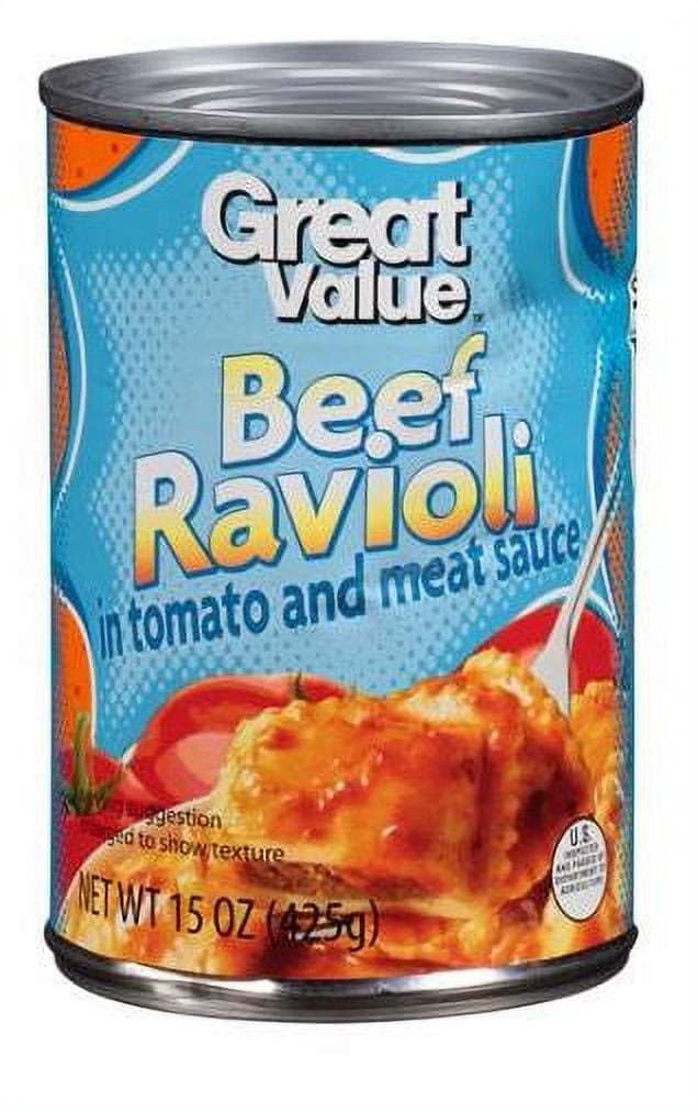 Great Value Beef Ravioli, 15 Ounces
