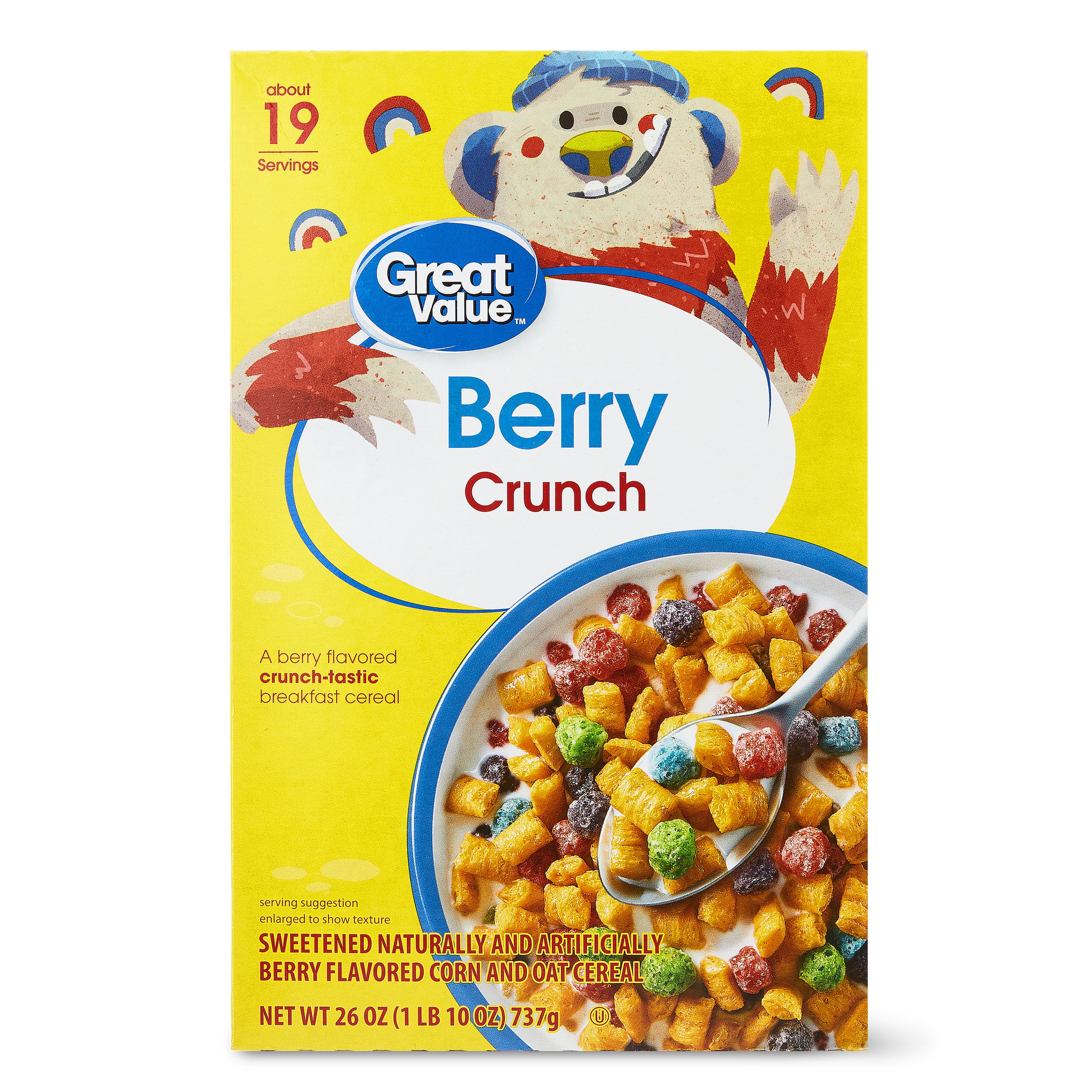 (5 pack) Great Value Berry Crunch Breakfast Cereal, 26 oz