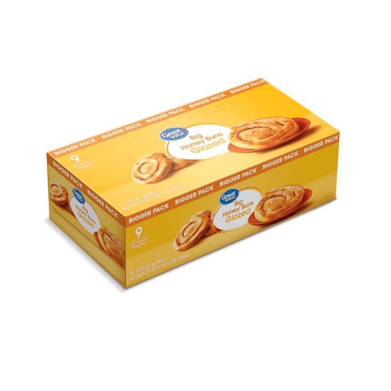 Great Value Big Glazed Honey Buns - Walmart.com