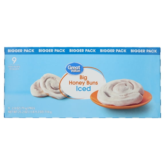 Great Value Big Iced Honey Buns
