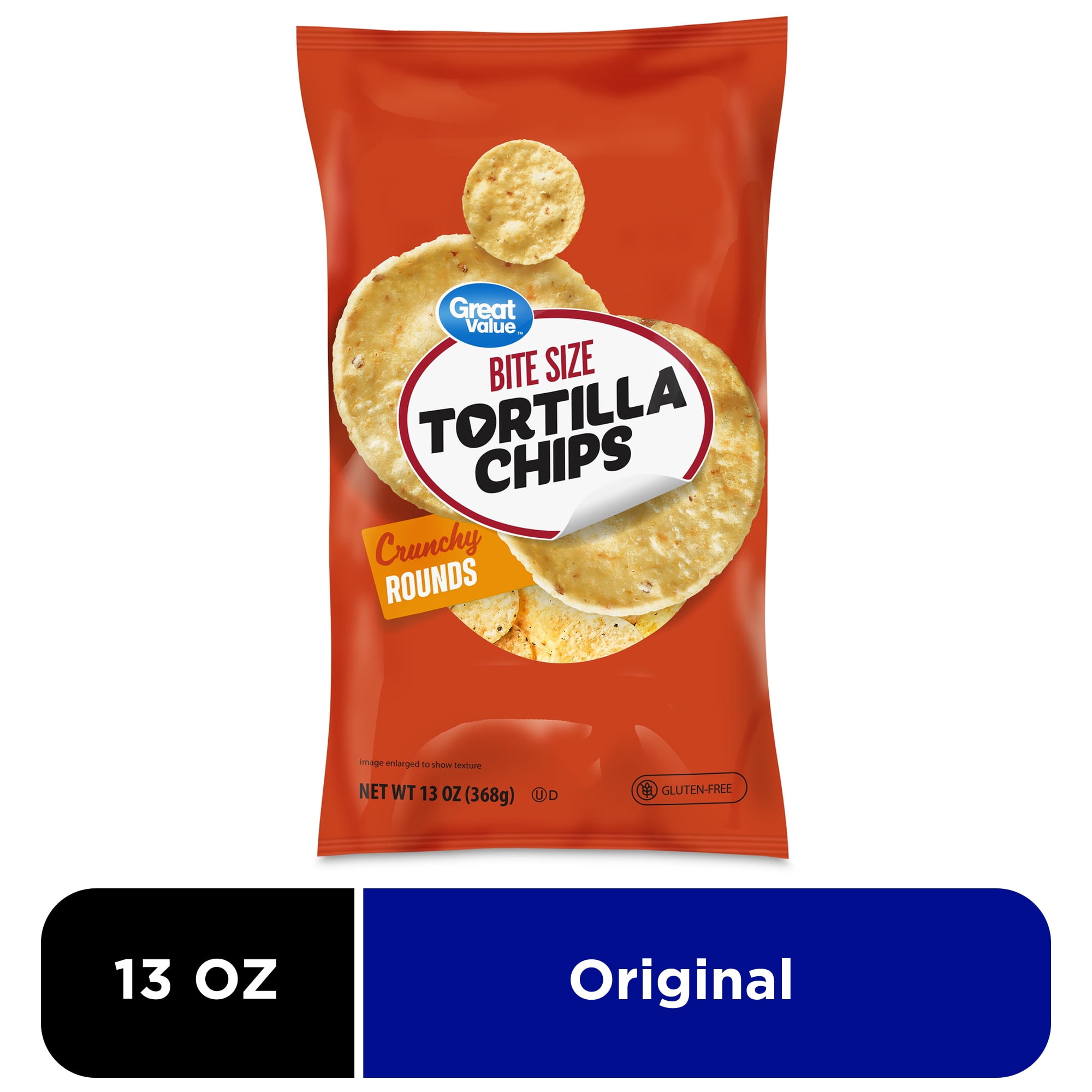 Great Value Bite Size Tortilla Chips, 13 oz
