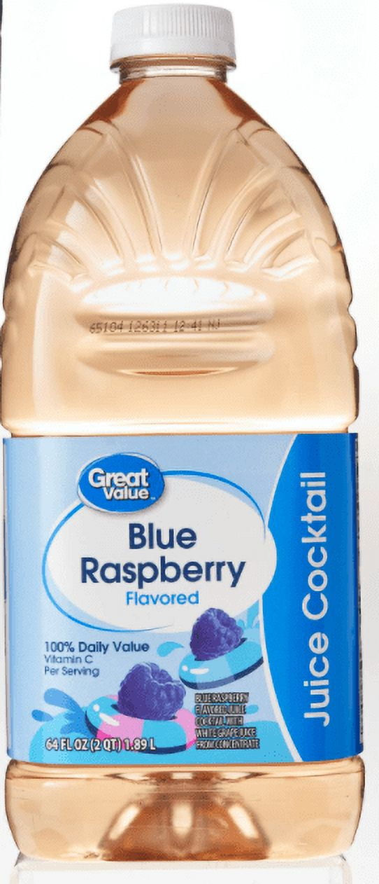 Great Value Blue Raspberry Flavored Juice Cocktail, 64 fl oz