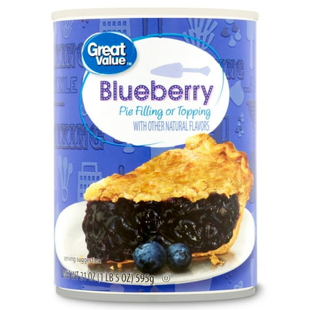 Great Value Blueberry Pie Filling or Topping, 21 oz