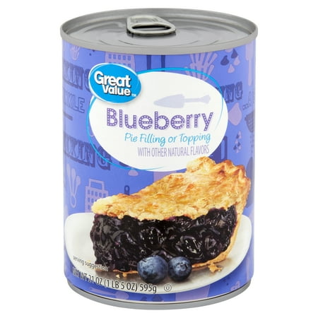 Great Value Blueberry Pie Filling or Topping, 21 oz