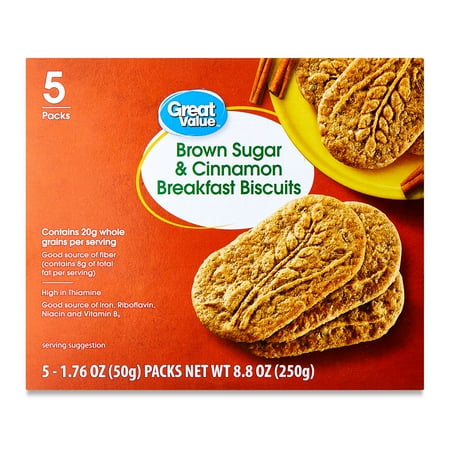 Great Value Brown Sugar & Cinnamon Breakfast Biscuits, 8.8 oz