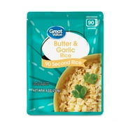 Great Value Butter and Garlic Microwavable Rice, Ready to Eat, 8.8 oz Pouch