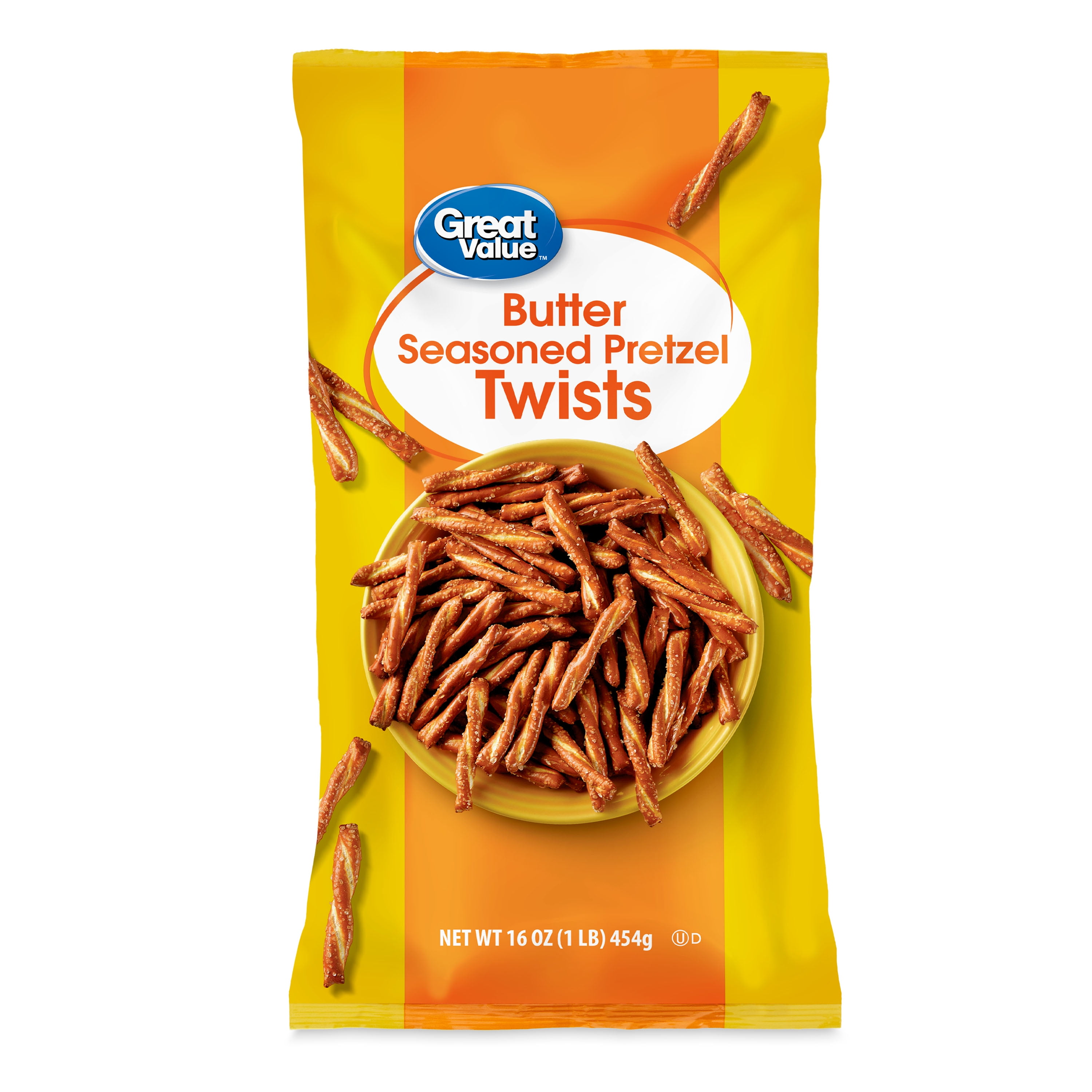 Great Value Butter Seasoned Pretzel Twists, 16 oz
