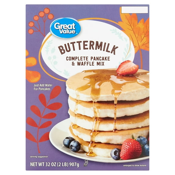Great Value Buttermilk Complete Pancake & Waffle Mix, 32 oz