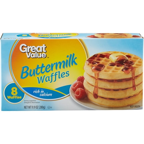 Great Value Buttermilk Waffles, 8 Count