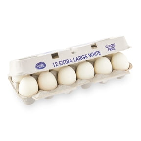 Great Value Cage-Free Extra Large White Eggs, 12 Count