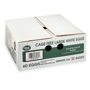 Great Value Cage Free Large AA White Eggs, 60 Count