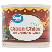 Great Value Canned Medium Diced Green Chiles, 7 oz