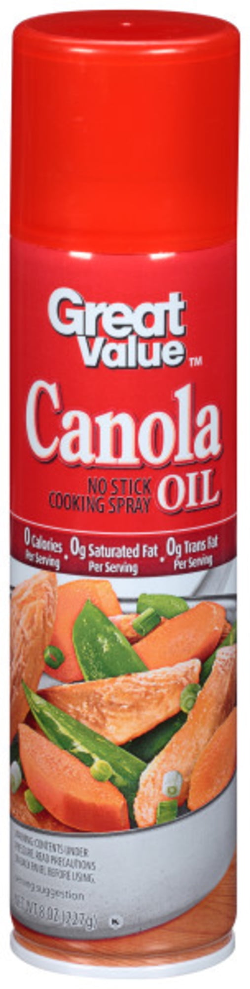 Great Value Canola Oil NonStick Cooking Spray, 8 oz