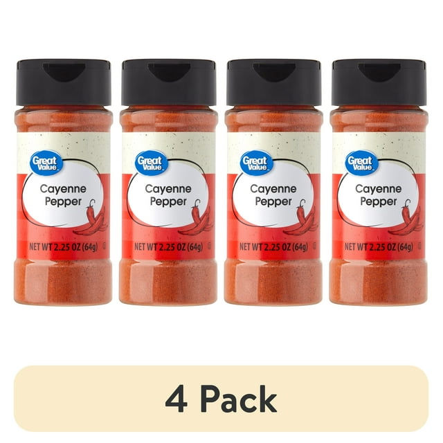 (4 pack) Great Value Cayenne Pepper, 2.25 oz