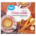 thumbnail image 1 of Great Value Chai Latte Mix, 0.55 oz, 18 Count, 1 of 8