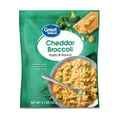 thumbnail image 1 of Great Value Cheddar Broccoli Flavored Pasta & Sauce 4.3oz (Shelf-Stable Pouch, Packaged Meal), 1 of 8