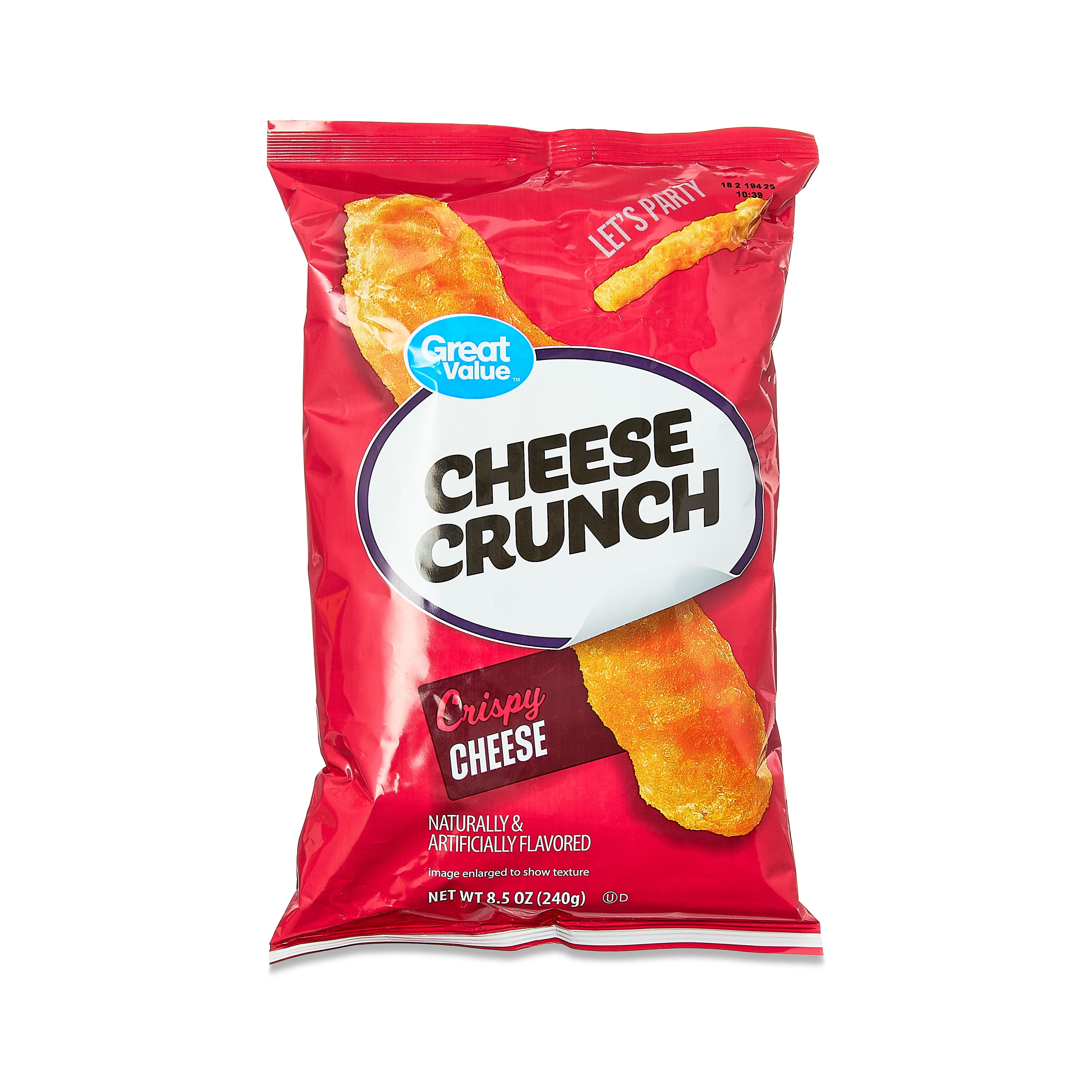 Great Value Cheese Crunch Crispy Cheese Flavored Snacks, 8.5 oz Bag