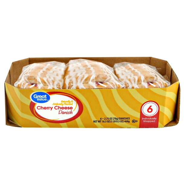 Cherry Cheese Danish (6) | Pastry toppings for bakeries - Walmart