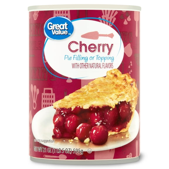 Great Value Cherry Pie Filling or Topping, 21 oz