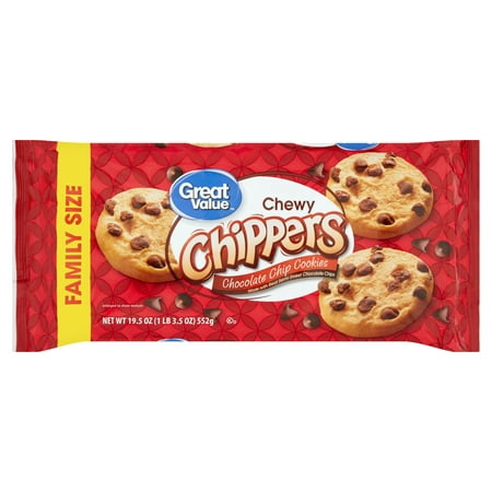 Great Value Chewy Chocolate Chip Cookies, Family Size, 19.5 oz