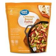 Great Value Chicken Breast Fajitas with 6 Tortillas, 24 oz (Frozen)