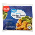 Great Value Chicken Breast Strips, 20g Protein per 4oz Serving, 2.5 lb