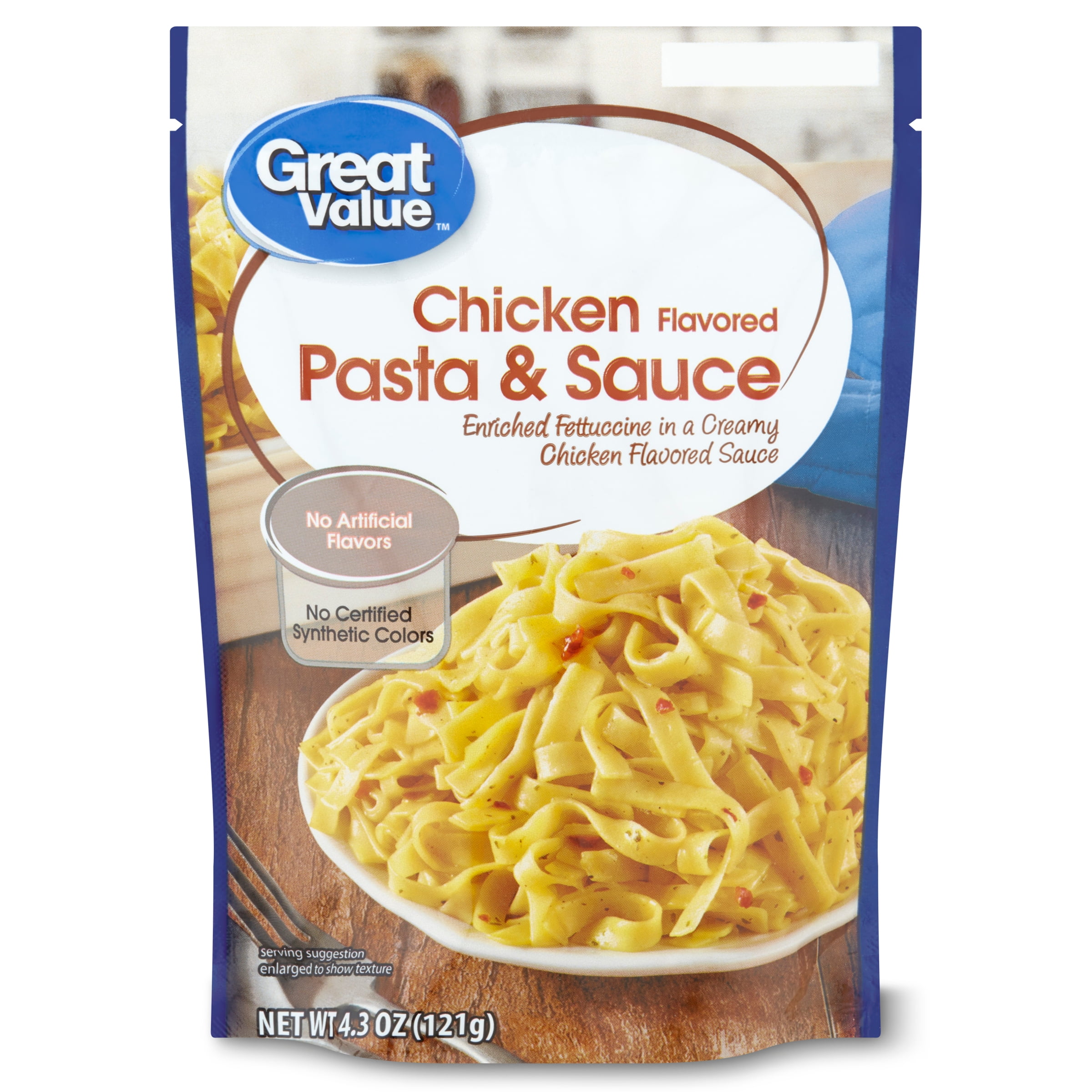 Great Value Chicken Flavored Pasta & Sauce, 4.3 oz