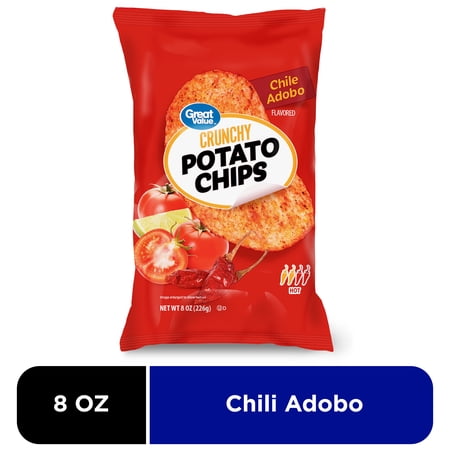 Great Value Chile Adobo Crunchy Potato Chips, 8 oz