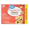 Great Value Chocolate Chip Chew Granola Bars, .84 oz, 48 Count