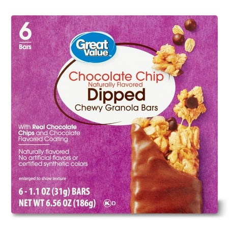 Great Value Chocolate Chip Dipped Granola Bar