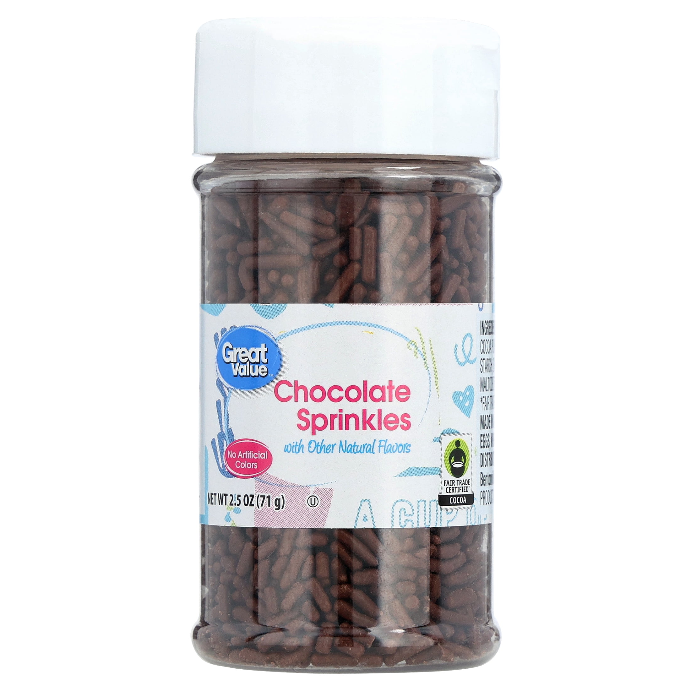 Great Value Chocolate Decorating Sprinkles, 2.5 oz