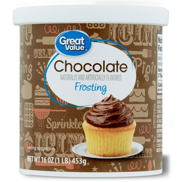 Great Value Chocolate Frosting, Brown, 16 oz Tub