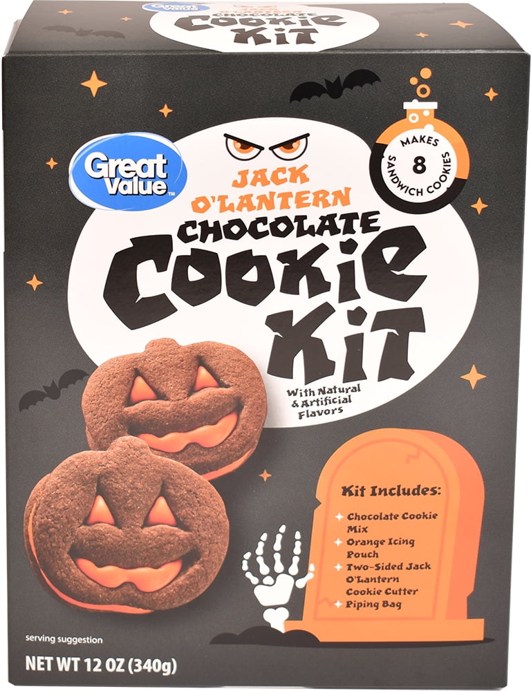 Great Value Chocolate Jack O' Lantern Cookie Kit, 1 Kit