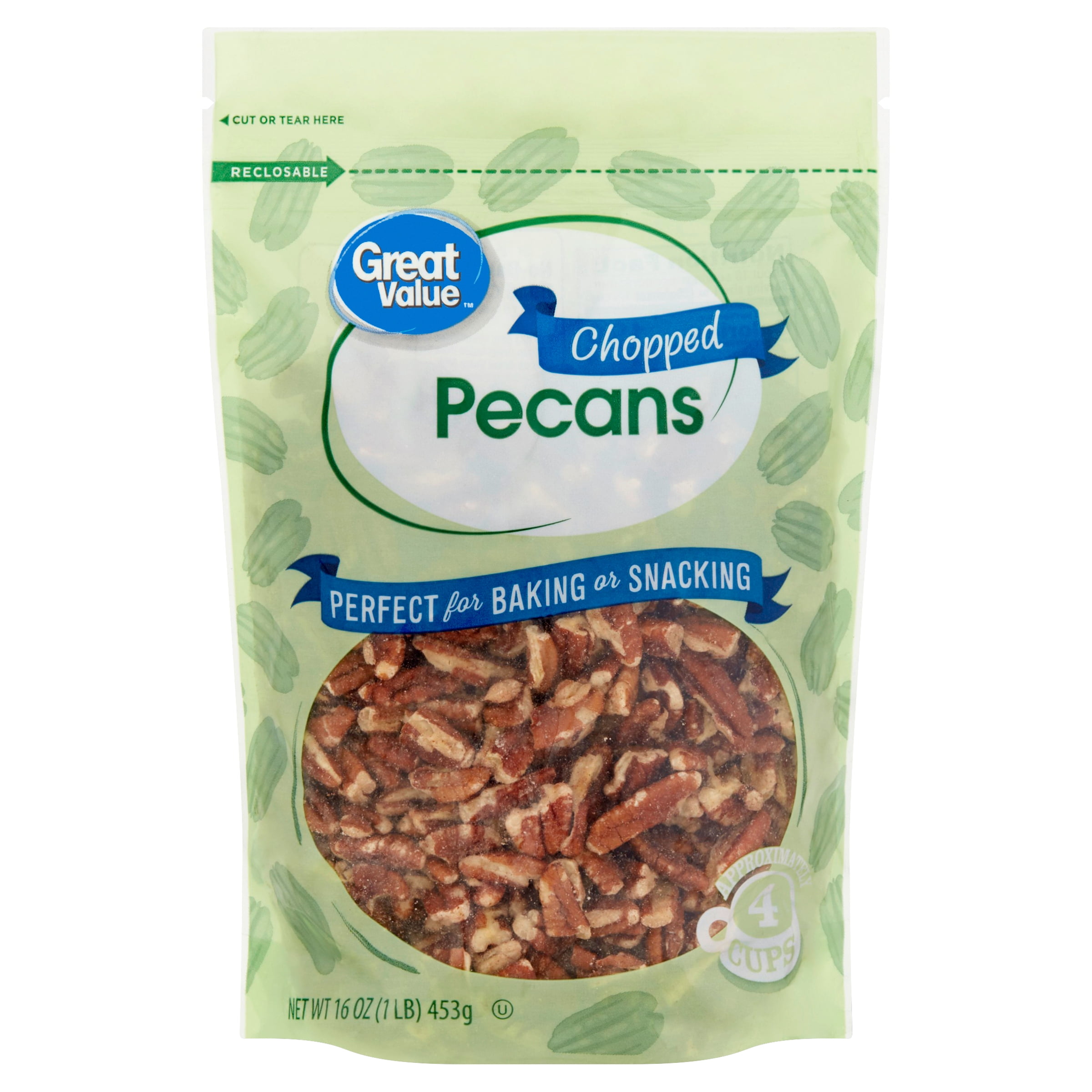 Great Value Chopped Pecans, 16 oz