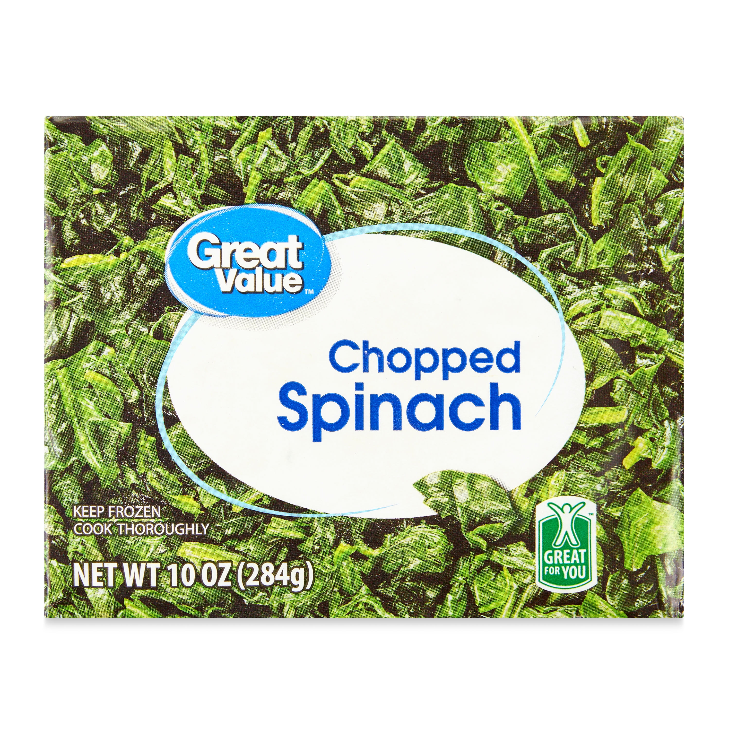 Great Value Chopped Spinach, 10 oz (Frozen) - Walmart.com