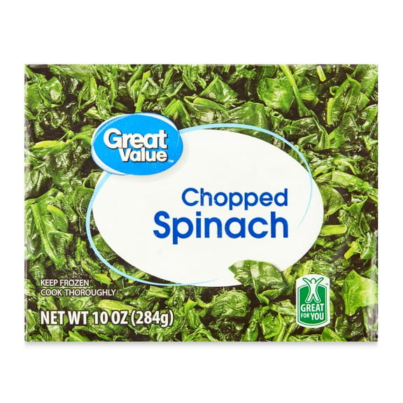 Great Value Chopped Spinach, 10 oz (Frozen)