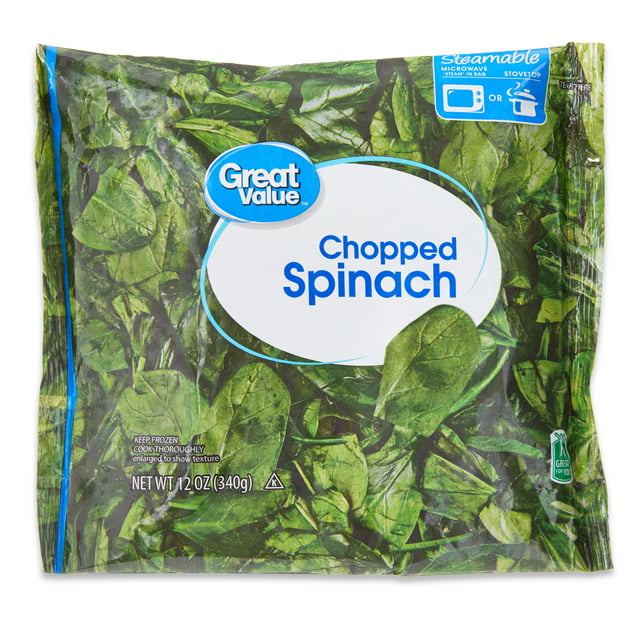 Great Value Chopped Spinach, 12 oz (Frozen) - Walmart.com